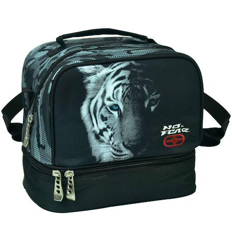Sac gouter no fear tigre dark 21 cm - sac déjeuner  - vertbaudet enfant