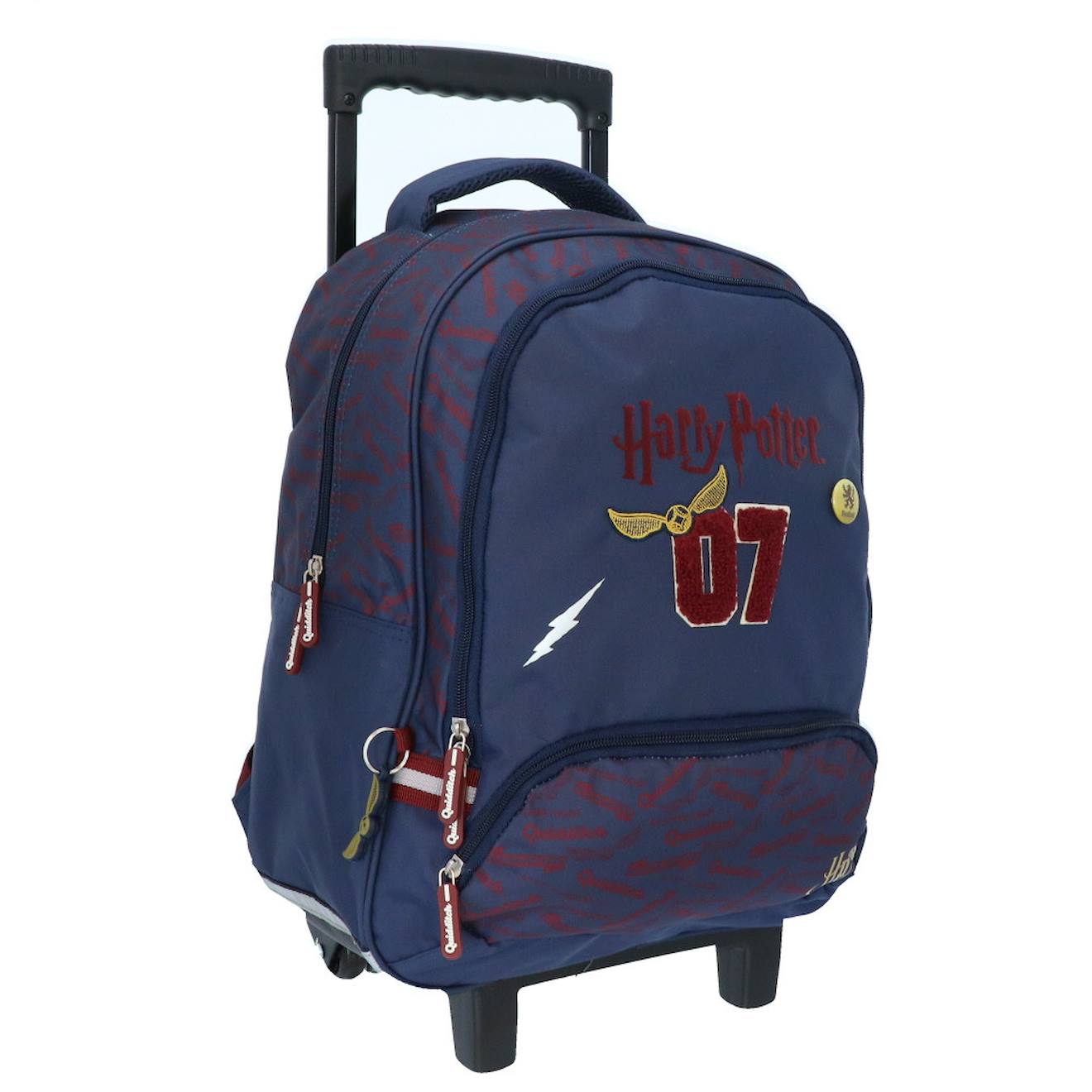 Cartable Trolley Garçon Quidditch Harry Potter - 2 Compartiments 45 Cm Bleu / Bordeaux