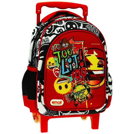 Fille-Accessoires-Fourniture scolaire-Cartable-Trolley maternelle fille gim emoji imprimé too lit en polyester
