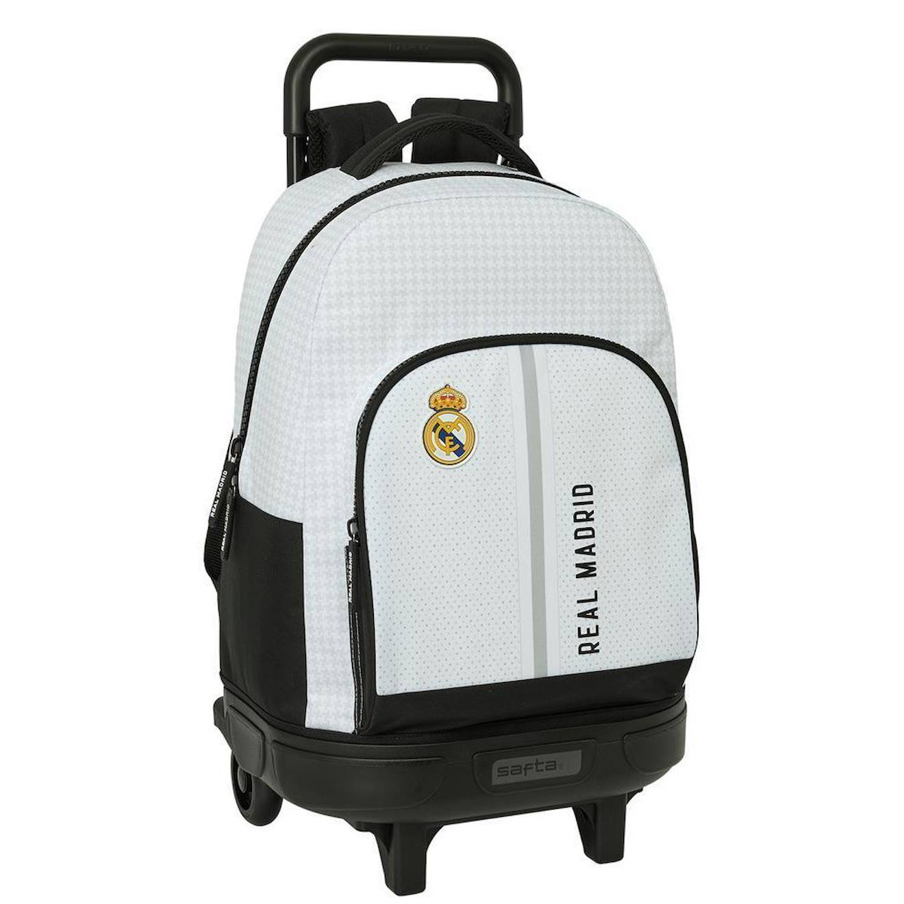 Sac Dos Roulettes Garon Real Madrid 45 Cm - Trolley Scolaire Noir Blanc 66 €