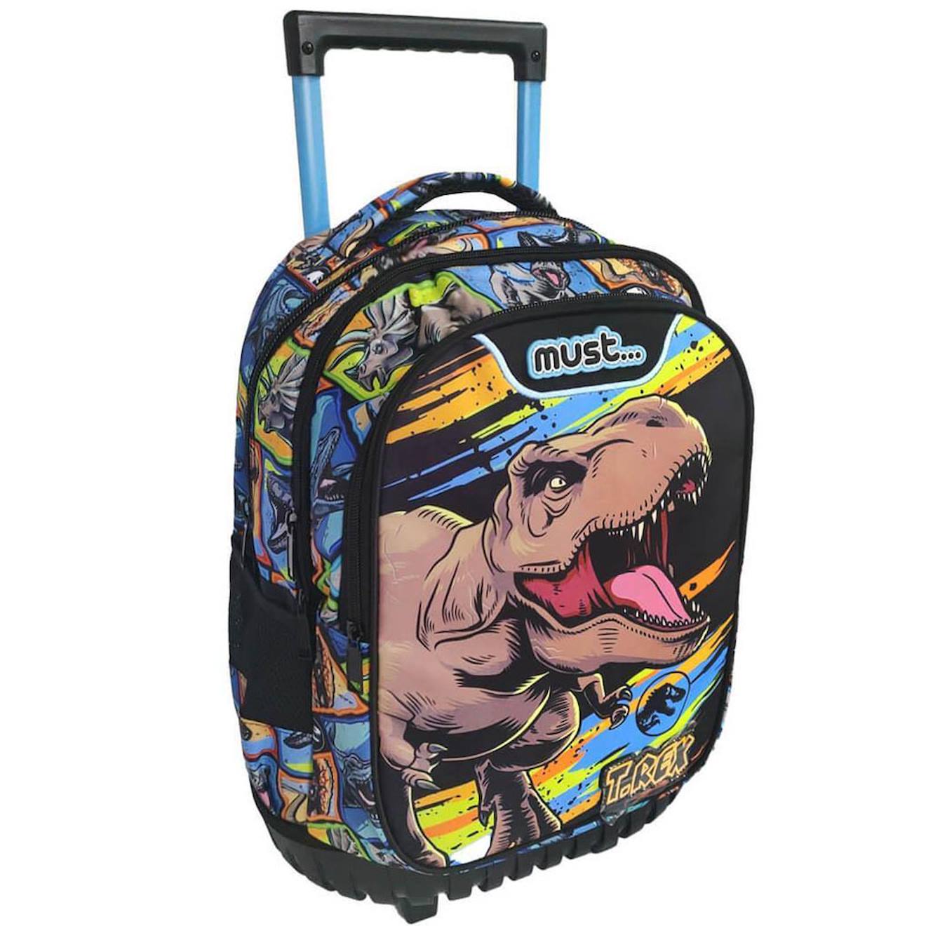 Sac Dos Trolley Garon T-rex Motif Textile Bleu 51 €