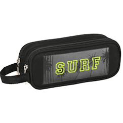 -Trousse fille rectangulaire 2 compartiments textile safta surf miami
