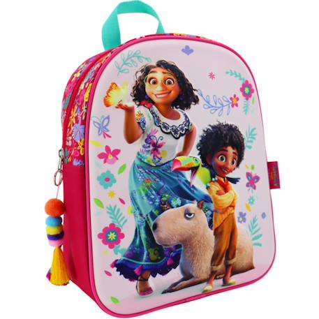 Fille-Sac à dos maternelle fille disney encanto imprimé fleurs 3d