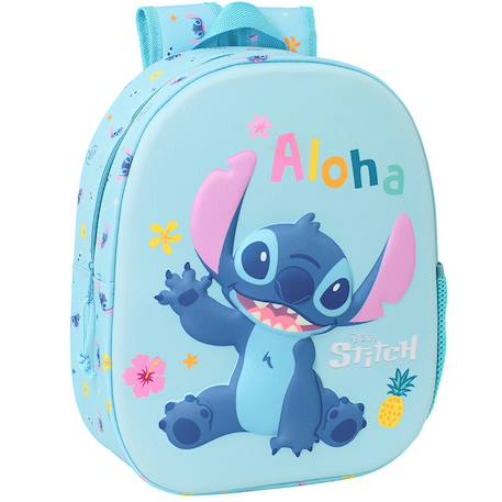 Fille-Accessoires-Fourniture scolaire-Cartable-Sac à dos maternelle fille stitch aloha avec bretelles réglables 30 cm