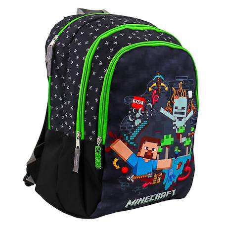 Garçon-Accessoires-Cartable, trousse-Sac à dos minecraft tnt pixel art polyester 2 compartiments