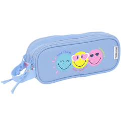 Jouet-Matériel scolaire-Trousse rectangulaire smiley world heureux double compartiment zippé – smiley world