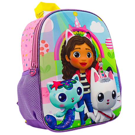 Fille-Sac à dos imprimé personnages gabbys dollhouse en tissu synthétique