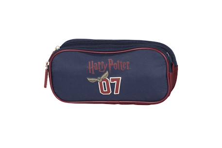 Harry potter - trousse scolaire enfant - bleu/bordeaux - 2 compartiments  - vertbaudet enfant
