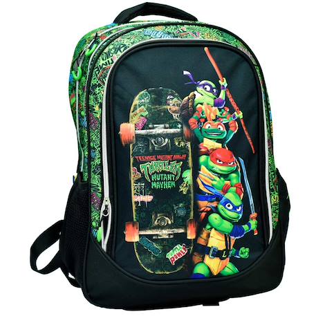 Garçon-Accessoires-Sac à dos garçon tortue ninja motif skate néon graffiti 2 compartiments