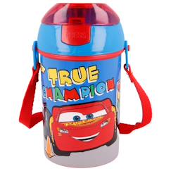 Puériculture-Repas-Gourde enfant aluminium cars flash mcqueen 450 ml – paille intégrée