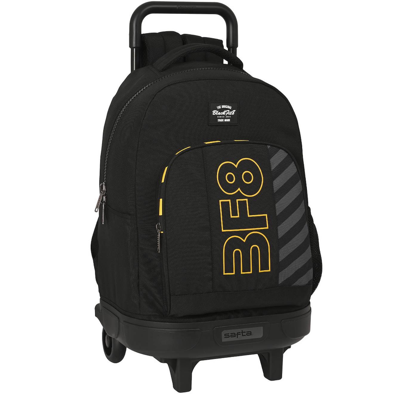 Trolley Scolaire Garçon Avec Sac Amovible Et Poignée Télescopique Blackfit8 Noir