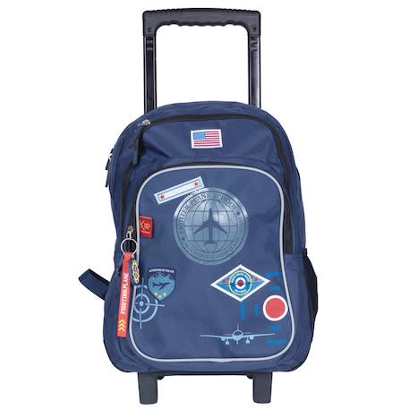Garçon-Accessoires-Cartable, trousse-Sac à dos à roulettes kip boy 43 cm - 2 cpt (aviator)