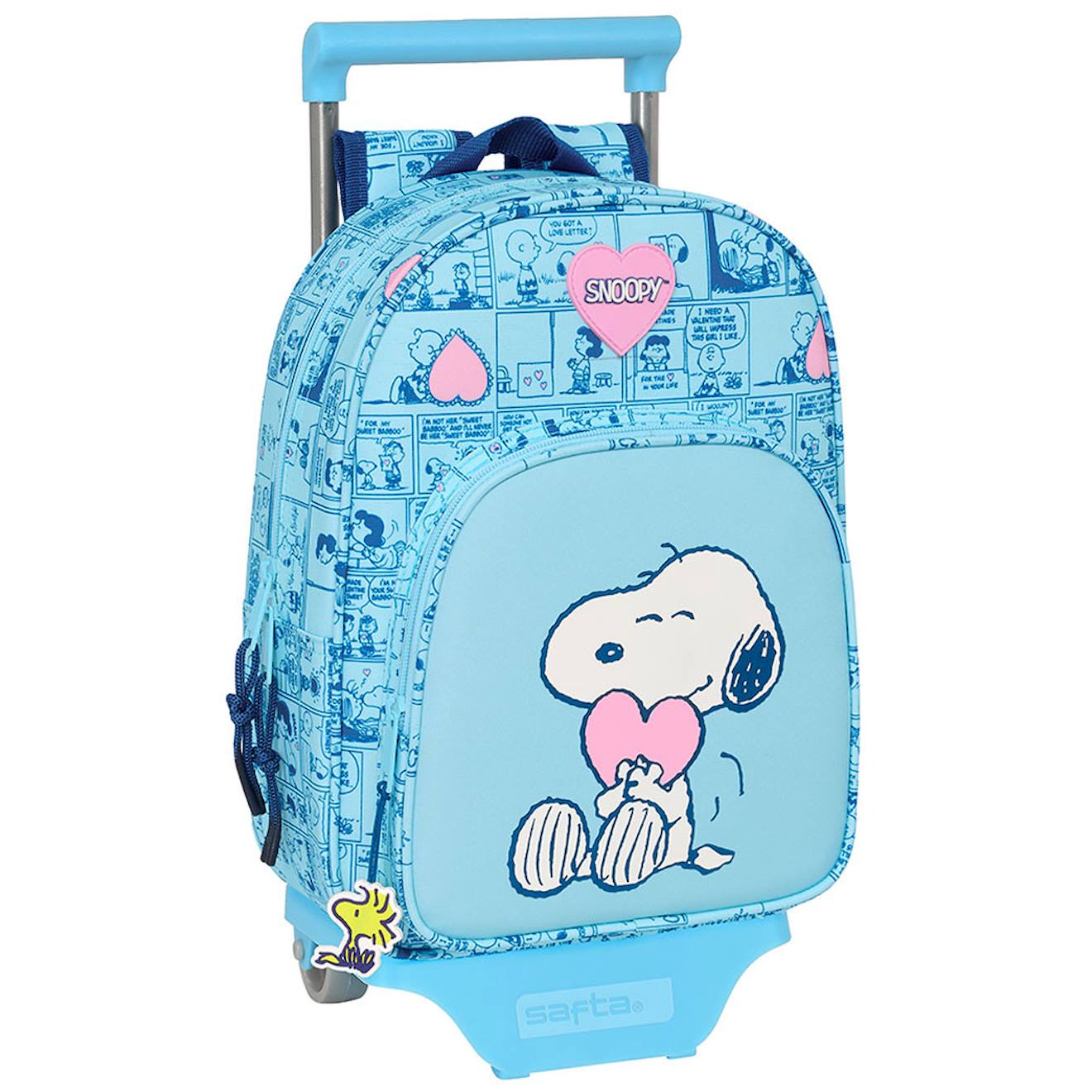 Sac À Dos À Roulettes Snoopy Love 34 Cm Trolley Maternelle Multicolore