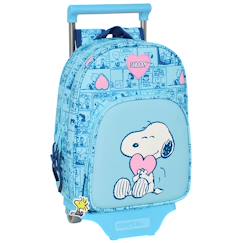 Sac à dos à roulettes snoopy love 34 cm trolley maternelle  - vertbaudet enfant