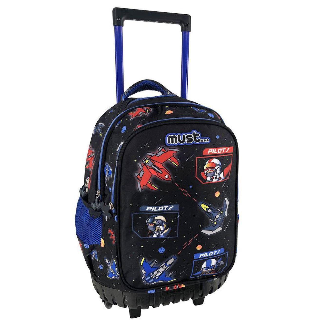 Sac Dos Chariot Roulettes Space Battle 3 Compartiments Zipps 45 Cm Noir Bleu Marine Bleu 51 €