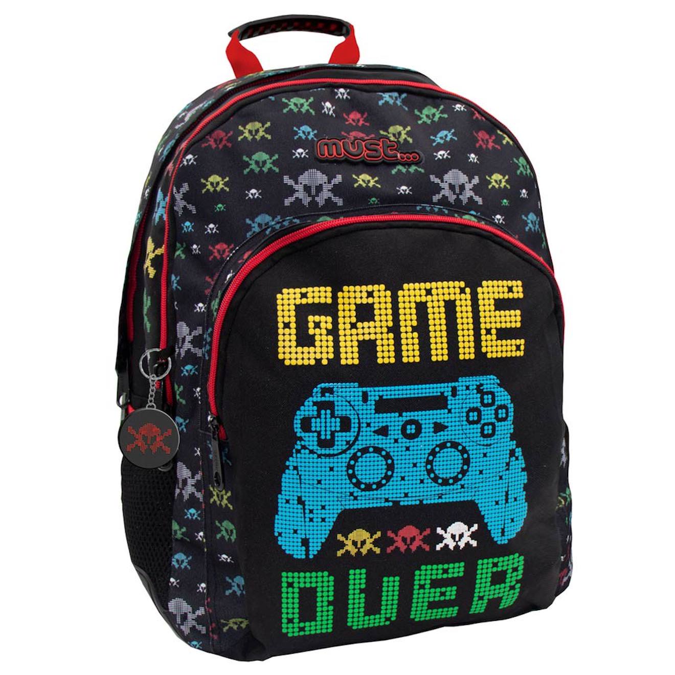 Sac À Dos Game Over Must 45 Cm - 2 Cpt Multicolore