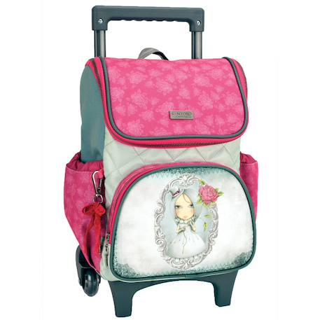 Fille-Sac à dos à roulettes mirabelle santoro maternelle 30 cm