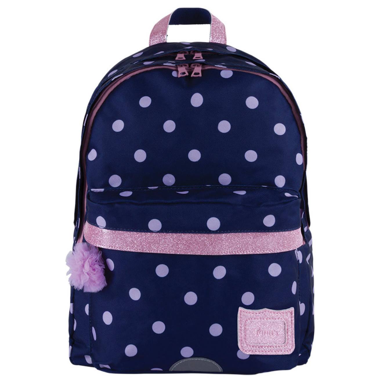 Cartable Romy L 2 Compartiments 41x31x17 Cm À Pois Bleu Cartable Romy L 2 Compartiments 41x31x17 Cm À Pois Bleu