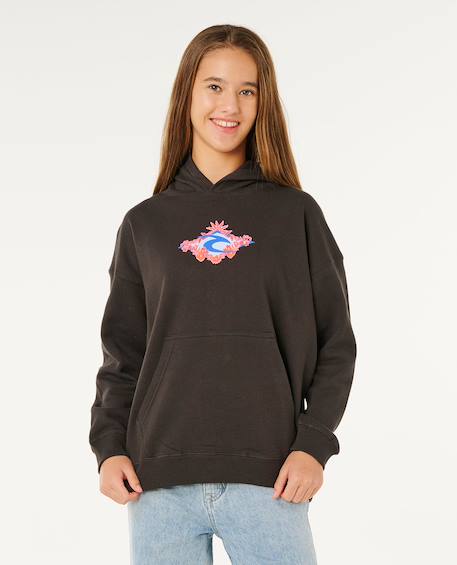 Fille-Pull, gilet, sweat-Sweat à capuche sunshine squad   fille