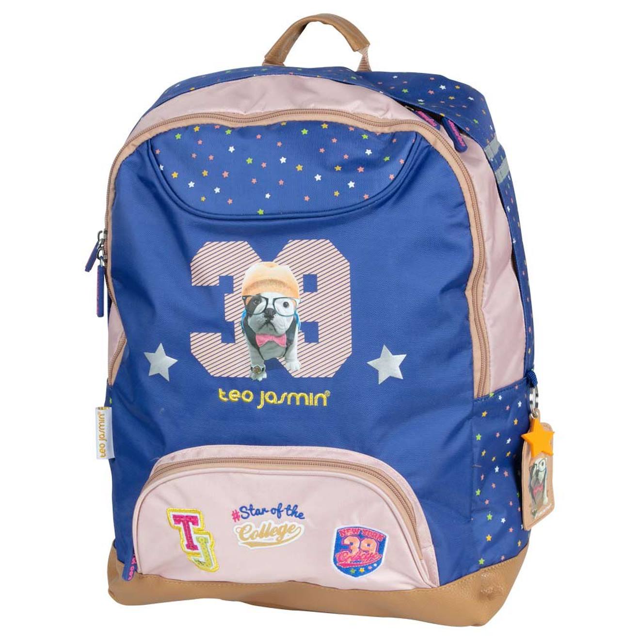 Sac À Dos Enfant Teo Jasmin Jasmine Cat 42 Cm À 2 Compartiments Zippés Multicolore