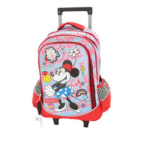 Fille-Accessoires-Cartable, trousse-Sac à dos à roulettes minnie love 45 cm - disney