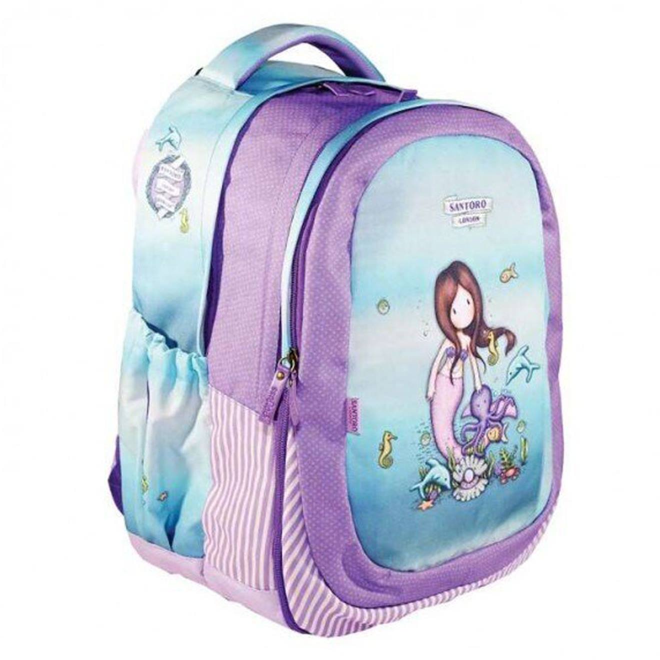 Sac À Dos Fille 2-en-1 À Motif 44 Cm Bleu / Violet