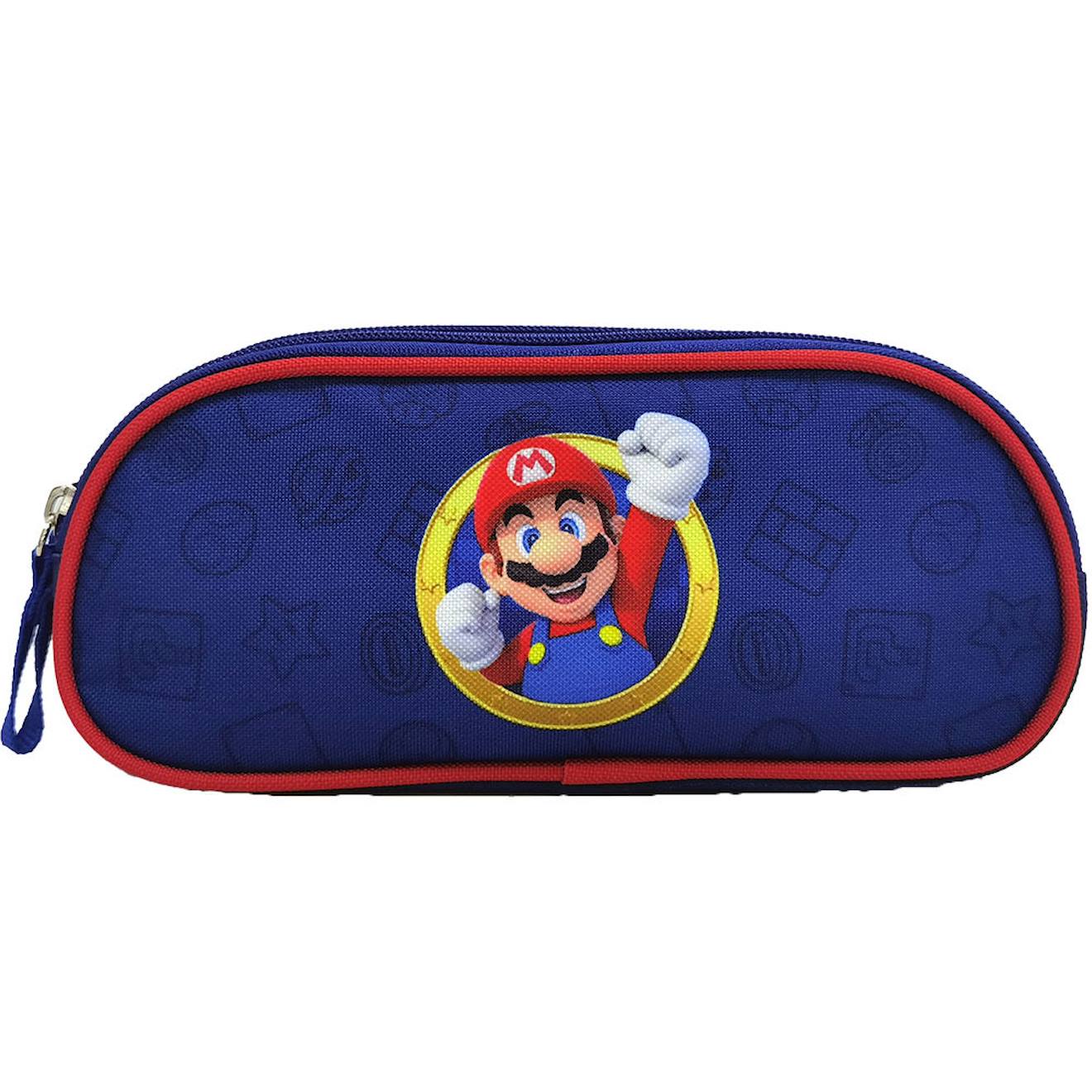 Trousse Garon Rectangulaire Super Mario En Textile Imprim Officiel Bleu Marine 12 €