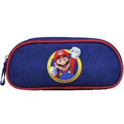Jouet-Trousse garçon rectangulaire super mario en textile imprimé officiel