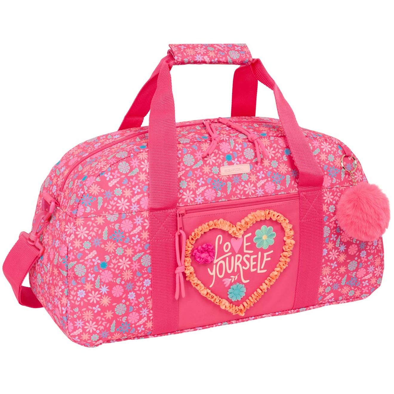 Sac De Sport Fille Cmp Polyester 300d Avec Appliques Cœur Love Yourself Rose