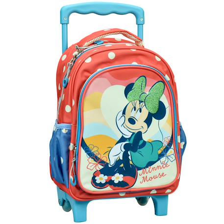 Fille-Accessoires-Fourniture scolaire-Cartable-Sac à dos à roulettes fille - minnie flowers - licence disney