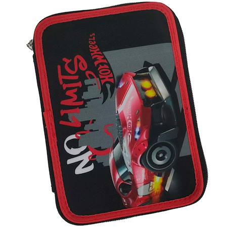 Garçon-Trousse garçon zippée garnie hot wheels motif voiture de course 18 cm