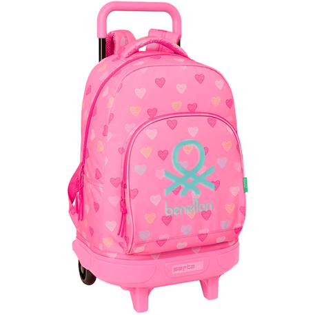 Sac à dos à roulettes benetton heart 45 cm trolley haut de gamme  - vertbaudet enfant