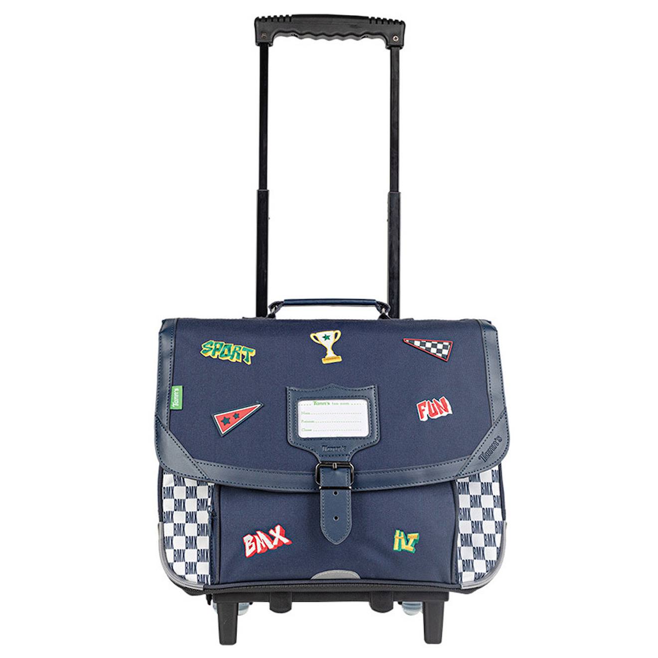 Cartable À Roulettes Polyester Recyclé Matheo 38 Cm Bleu / Blanc Cartable À Roulettes Polyester Recyclé Matheo 38 Cm Bleu / Blanc