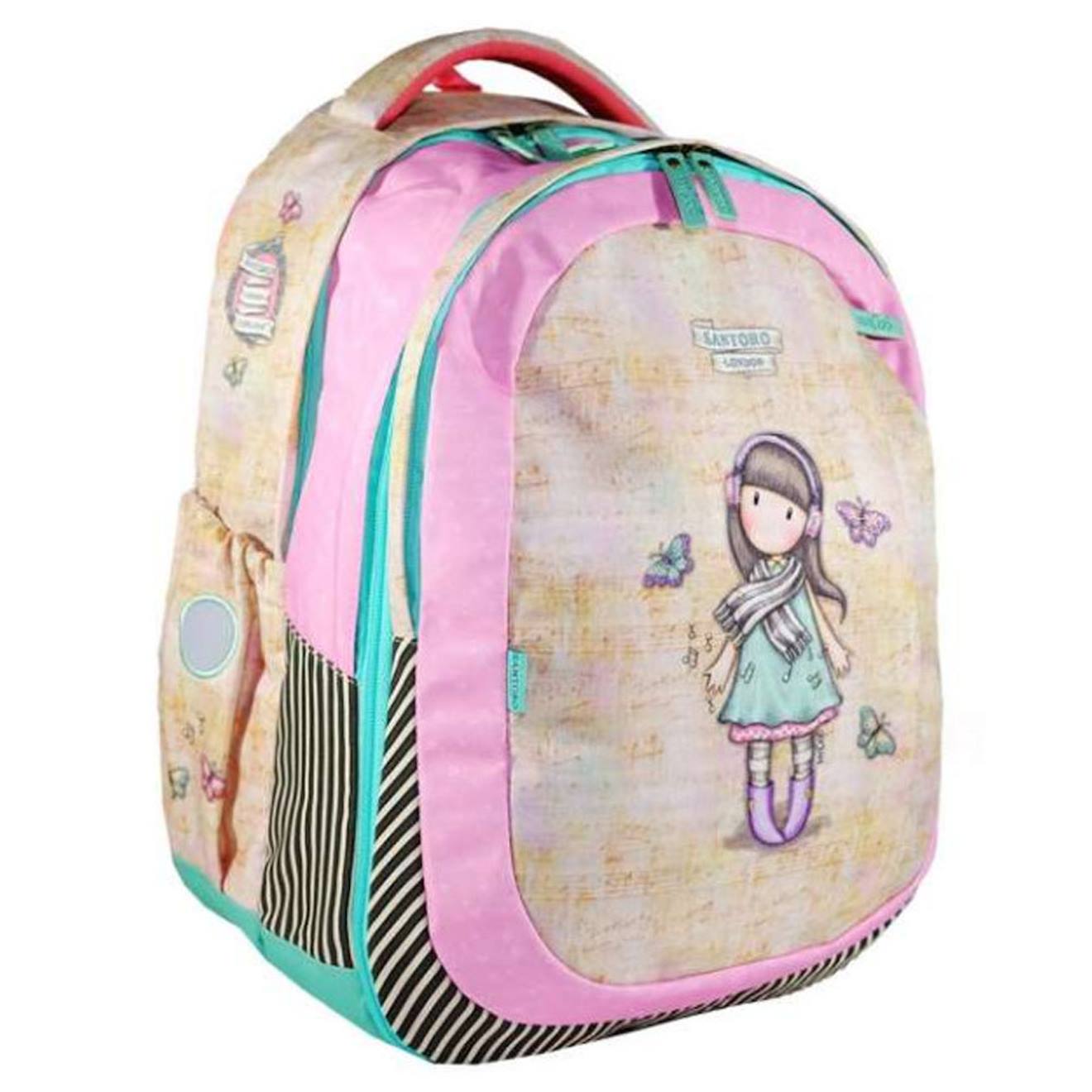 Sac À Dos Fille 2-en-1 À Motif 44 Cm Rose/multicolore