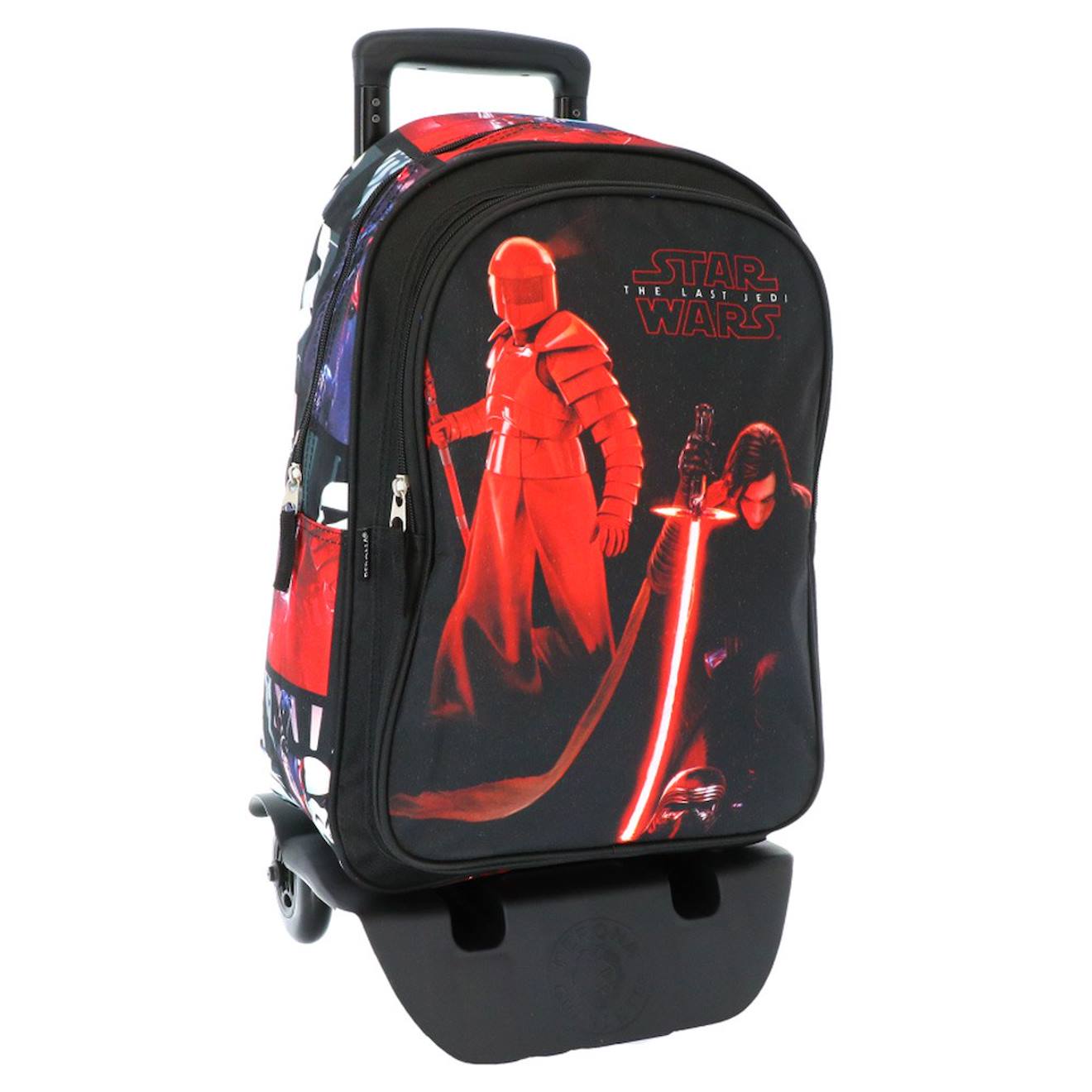 Sac À Dos Trolley Garçon Imprimé The Last Jedi En Textile Star Wars Noir / Rouge / Jaune