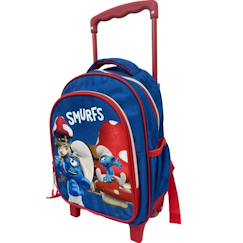 -Sac à dos trolley maternelle garçon 30 cm schtroumpfs village – smurfs