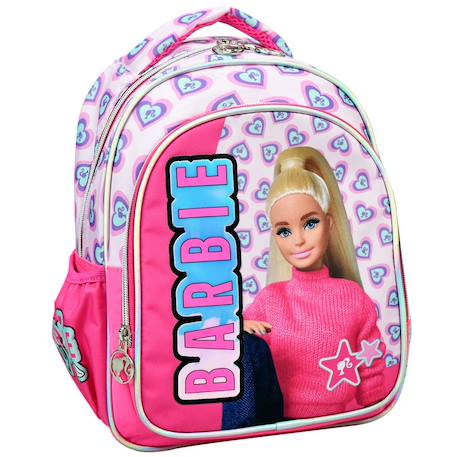 Fille-Accessoires-Fourniture scolaire-Cartable-Sac à dos fille barbie coeur avec poches latérales pour la maternelle 30 cm