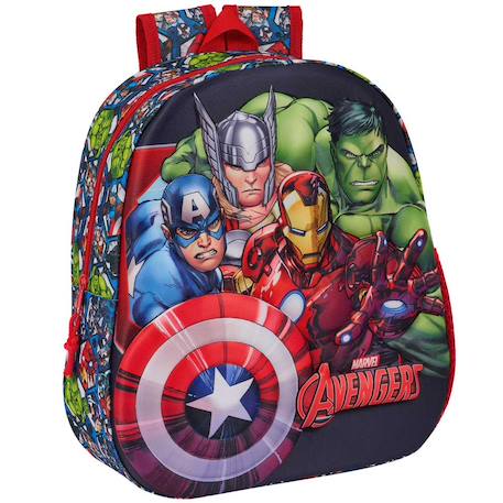 Fille-Sac à dos avengers 3d maternelle - 33 cm - haut de gamme - marvel