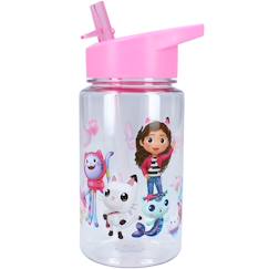 Puériculture-Repas-Vaisselle, coffret repas-Gourde et thermos-Gourde enfant 450 ml gabby and the magic house en pvc sans bisphénol a