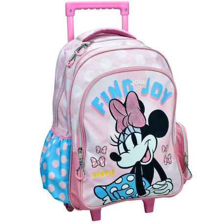 Fille-Accessoires-Cartable, trousse-Sac à dos à roulettes minnie - vintage joy - haut de gamme
