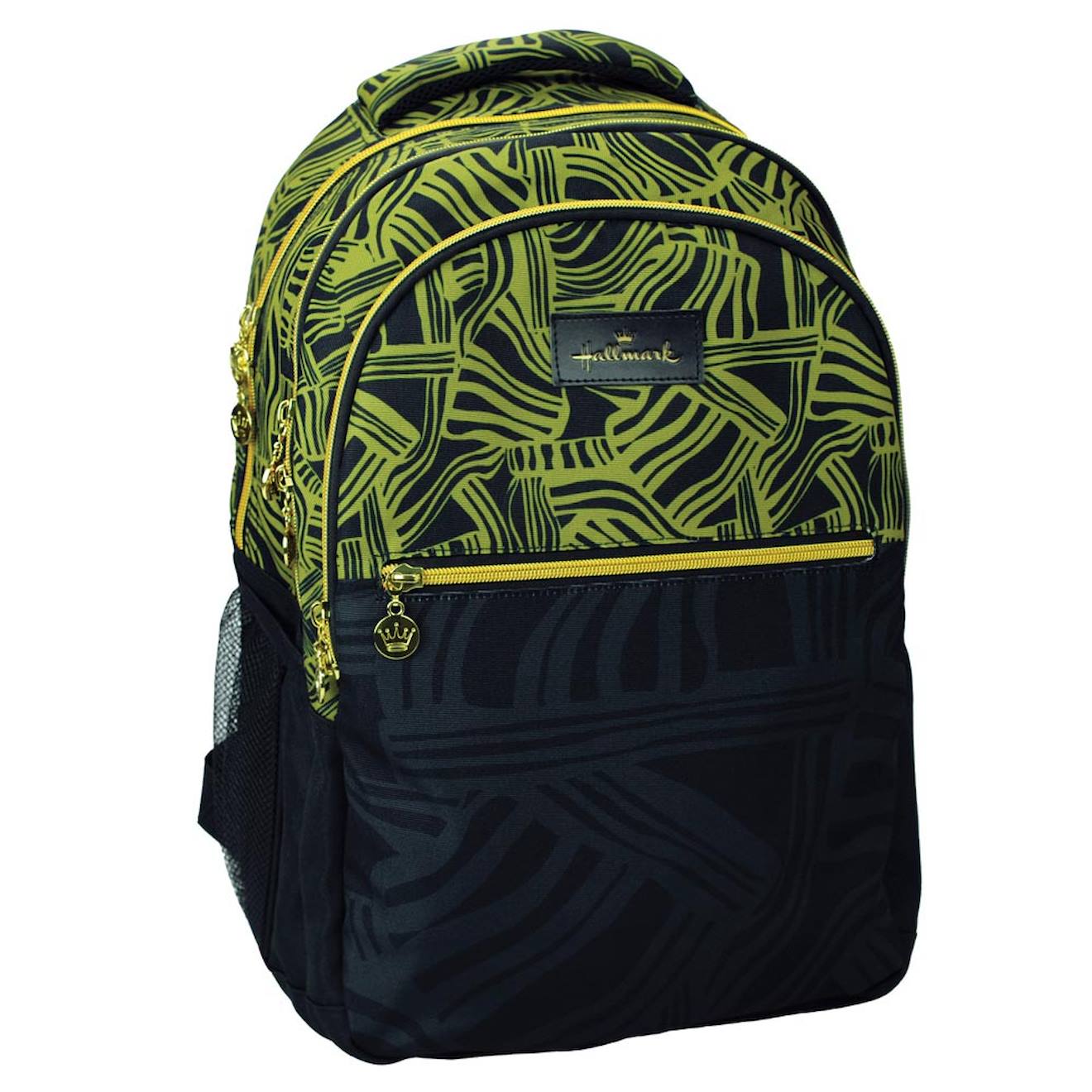 Sac À Dos Fille 2 Compartiments En Textile Imprimé Hallmark Golden Noir / Vert / Clair / Noir