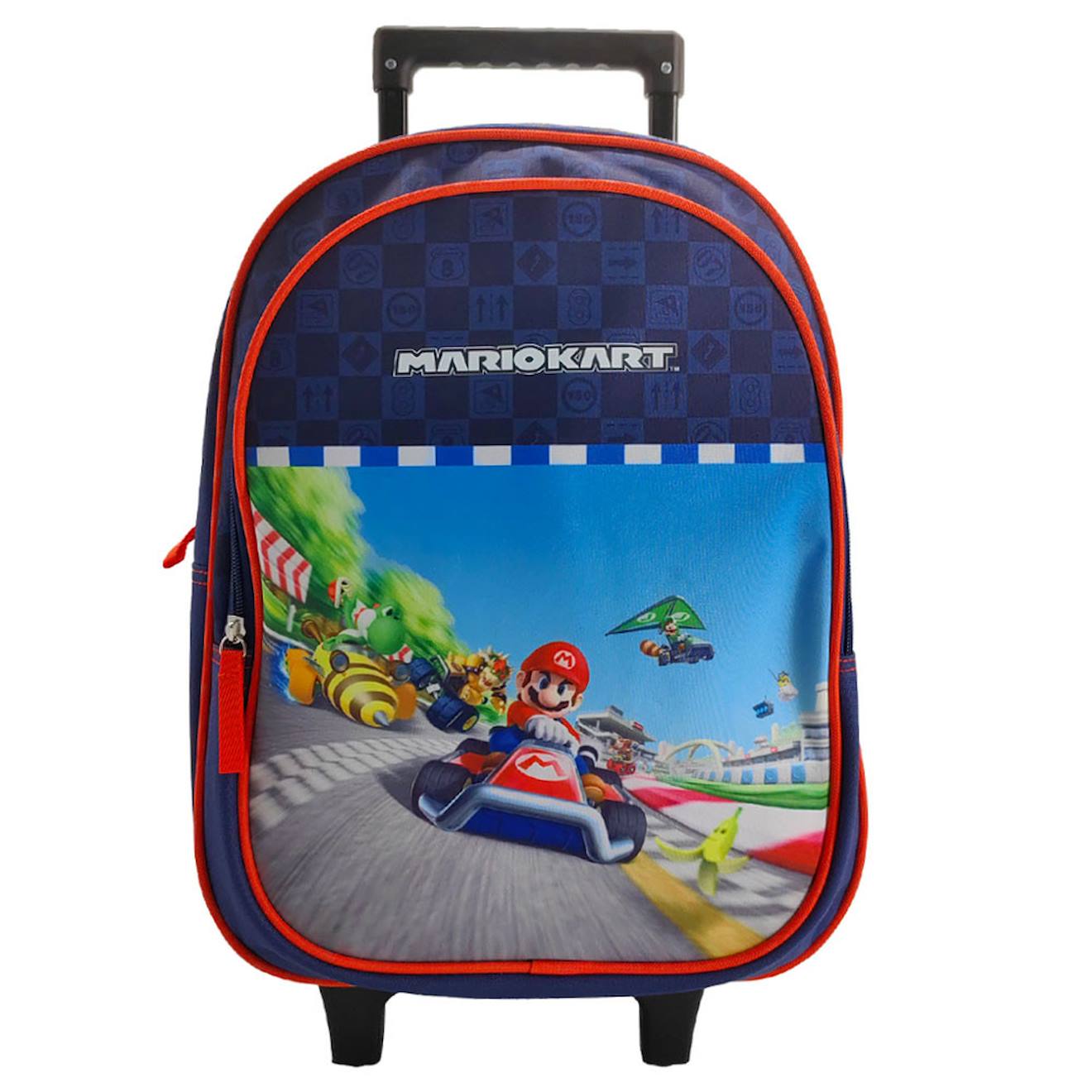 Sac À Dos Trolley Garçon Super Mario Kart 45 Cm Bleu / Rouge