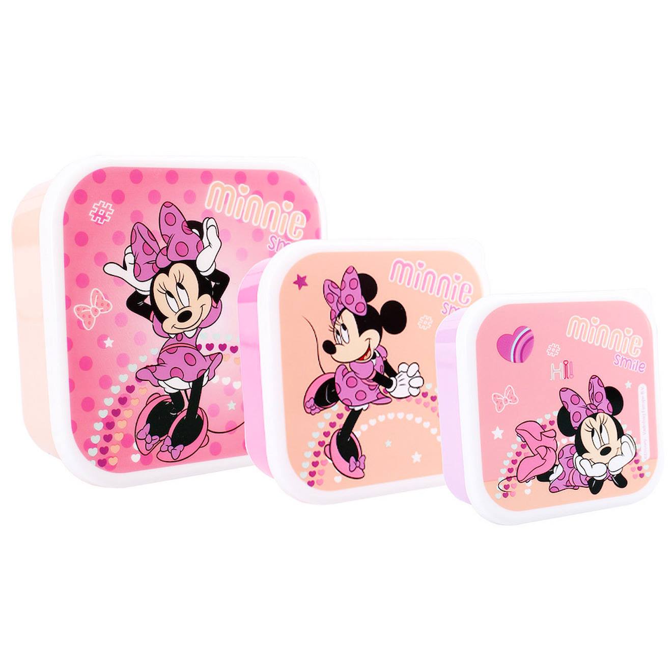 Boîte À Goûter Fille Minnie Fresh Bites En Pvc – Lot De 3 Boîtes Minnie Multicolore