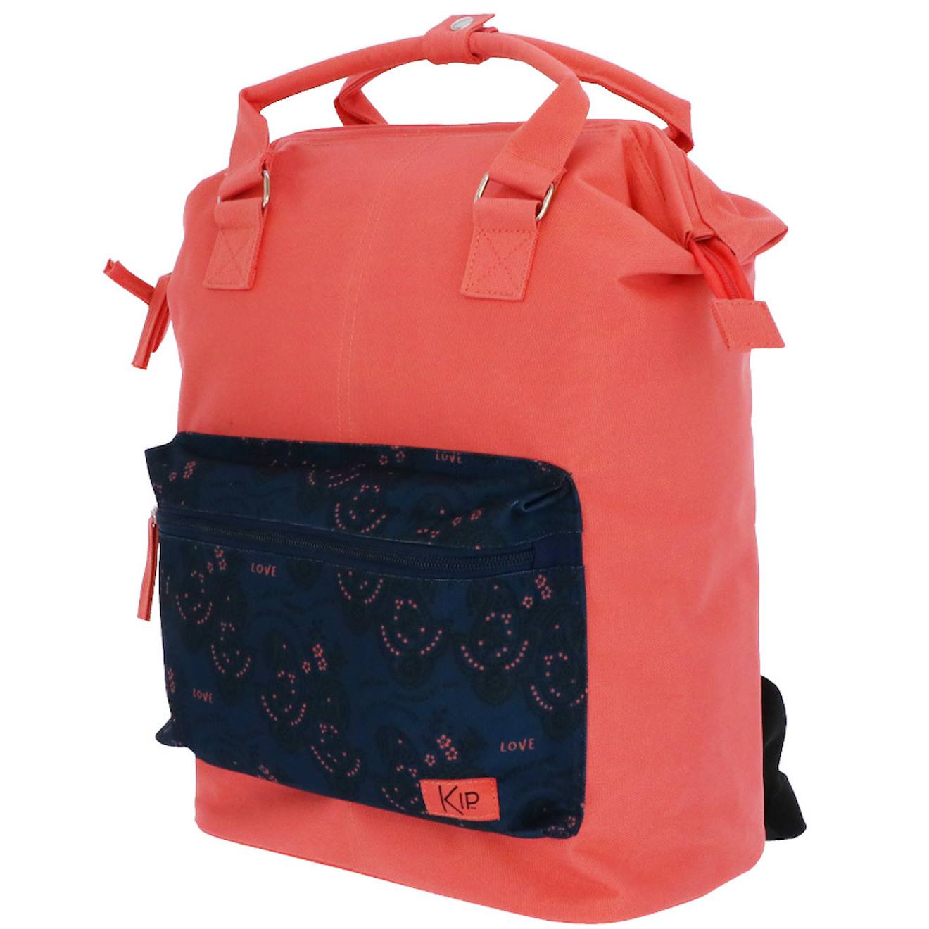 Sac À Dos Fille Kip Love En Toile Déperlante 40 Cm Pêche