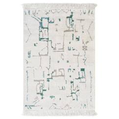 Linge de maison et décoration-Tapis design avec franges volubilis