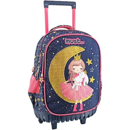 Sac à dos à roulettes girl moon must 45 cm trolley  - vertbaudet enfant