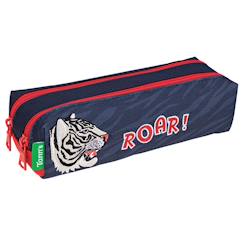 Trousse double 21,5 cm - 2 cpt - collection scolaire 2025 (aaron)  - vertbaudet enfant