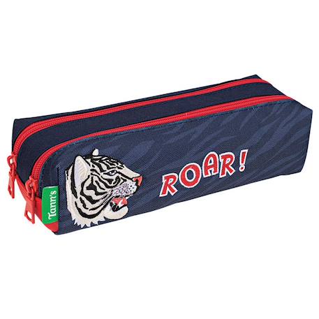 Trousse double 21,5 cm - 2 cpt - collection scolaire 2025 (aaron)  - vertbaudet enfant
