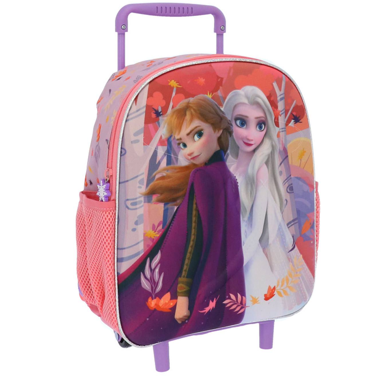 Sac À Dos Trolley Maternelle Fille 3d Imprimé La Reine Des Neiges Multicolore