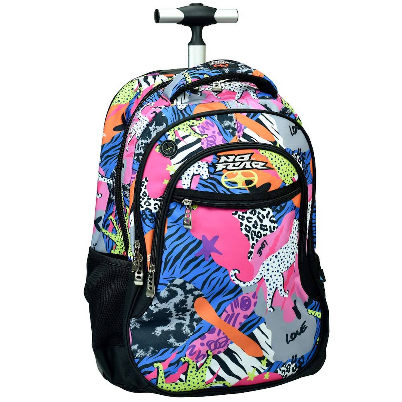 Sac À Dos À Roulettes Fille - Motif Savane Multicolore